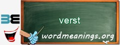 WordMeaning blackboard for verst